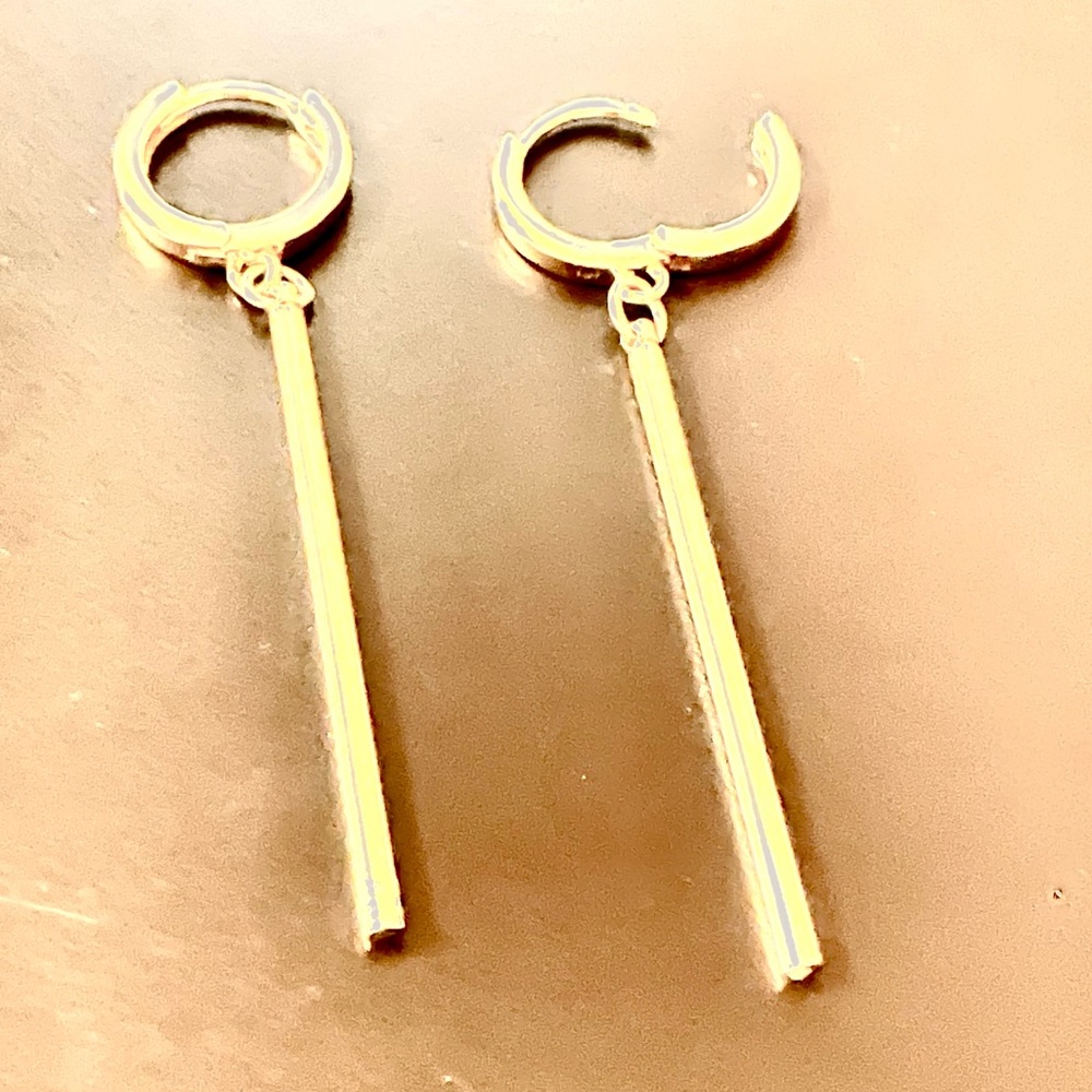 14k bar earrings